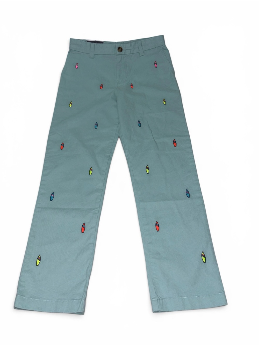 Vineyard Vines New Light Teal Boys Size 14 Surfboard Design Breaker Pants